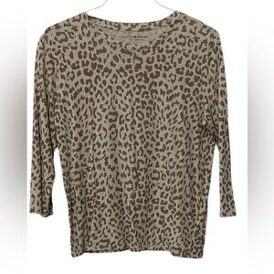 Lucky Brand Women's Leopard Print Top - Brown